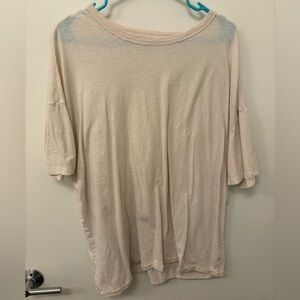 XL Cream oversized Aerie tshirt